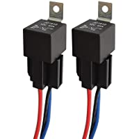 Los mejores  - Gebildet 12V 40A Relé de Coche con Arnés de Enchufes- 4 Pin Terminal SPST Vehículo Auto Barco Carro Relé Relay Relais…